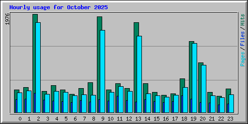 Hourly usage for October 2025