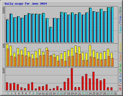 Daily usage for June 2024