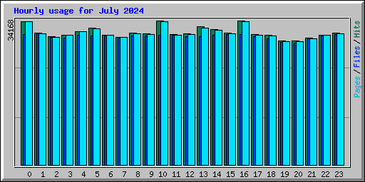 Hourly usage for July 2024