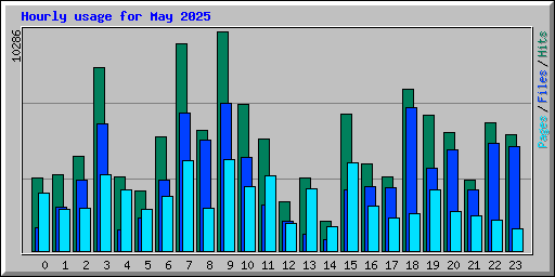 Hourly usage for May 2025