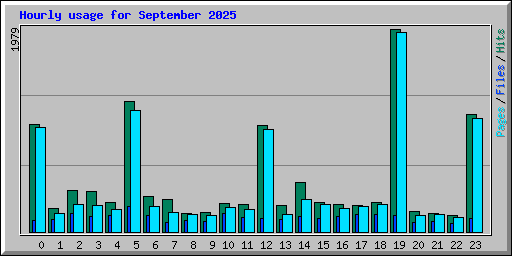 Hourly usage for September 2025